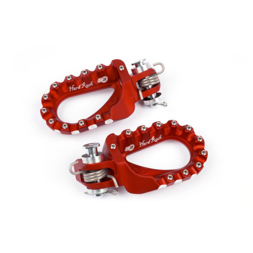 Repose-pieds S3 Hard Rock Enduro aluminium rouge - 1081786003