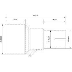 Tube de raccordement MIVV 55 32 mm