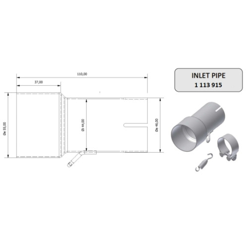 Tube de raccordement MIVV 55 44 mm - 1113915