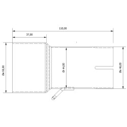 Tube de raccordement MIVV 55 44 mm