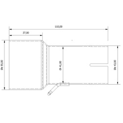 Tube de raccordement MIVV 55 41 mm