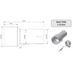 Tube de raccordement MIVV 55 38 mm