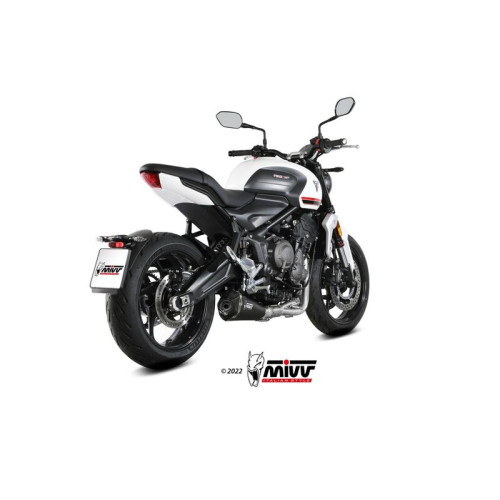 Ligne complète MIVV Delta Race Steel Black/carbone - Triumph Trident 660