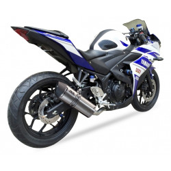 Ligne complète IXIL Hexoval Xtrem Race inox / alu noir - Yamaha R3/R25 - OY9025VSE