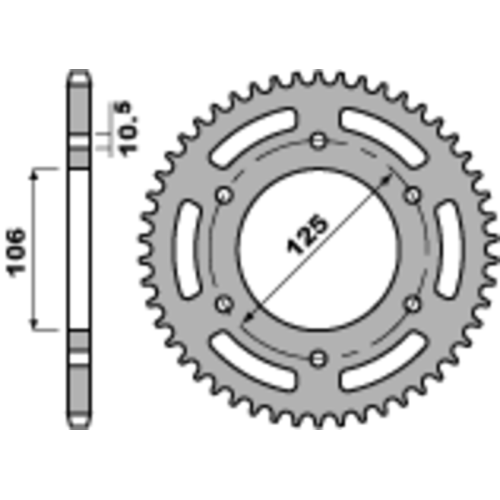 Couronne PBR acier standard 4530 - 520 - 1129477001