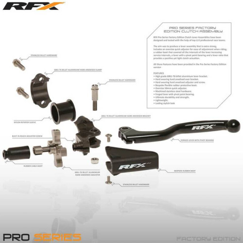 Support forgé de rechange pour kit d'embrayage RFX Pro (magnesium)