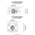 Base rectangulaire 2 trous QUAD LOCK 360
