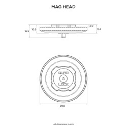 Tête standard QUAD LOCK MAG