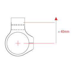 Guidons bracelet LIGHTECH Ø53mm hauteur +0mm déport +40mm/10°