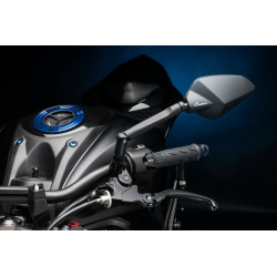 Levier de frein repliable/réglable LIGHTECH Alien alu inserts caoutchouc noir - LEVD126K BMW S1000R