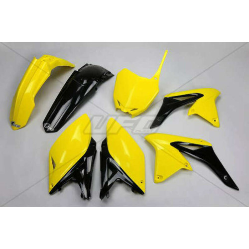 Kit plastique UFO couleur origine (2014) jaune/noir Suzuki RM-Z250 - 1087729006