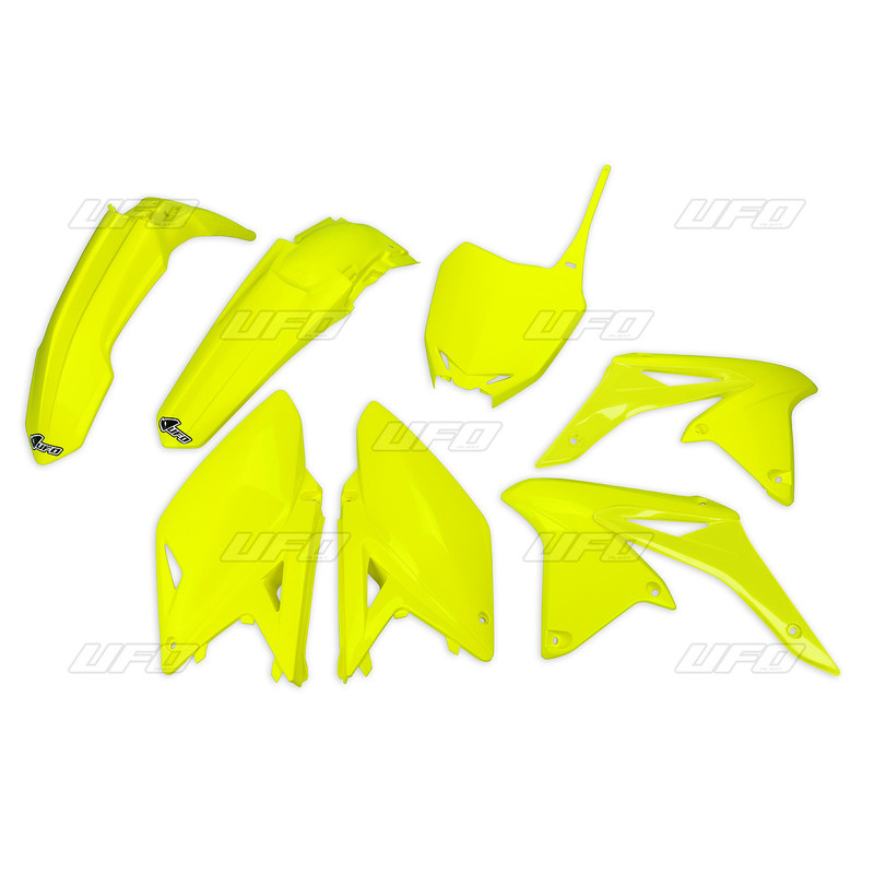 Kit plastique UFO jaune fluo Suzuki RM-Z250