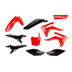 Kit plastiques POLISPORT rouge/noir Honda CRF250/450R - 1086090005