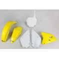 Kit plastique UFO couleur origine jaune/blanc (02-17) Suzuki RM85