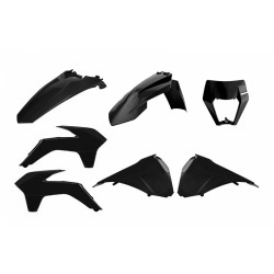 Kit plastique POLISPORT Enduro Restyle noir KTM EXC/EXC-F - 1086179003