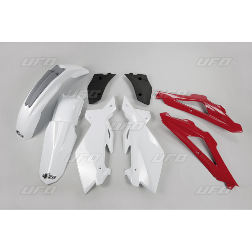 Kit plastique UFO couleur origine blanc/rouge/gris Husqvarna CR125/CR250 - 1087046001