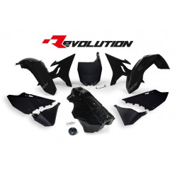 Kit plastique RACETECH Revolution + réservoir noir Yamaha YZ125/250 - 1088017005