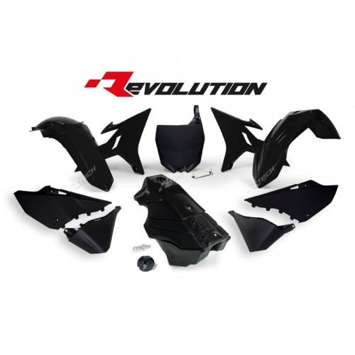 Kit plastique RACETECH Revolution + réservoir noir Yamaha YZ125/250 - 1088017005