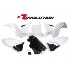 Kit plastique RACETECH Revolution + réservoir blanc/noir Yamaha YZ125/250 - 1088017002