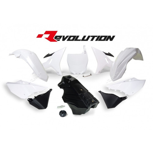 Kit plastique RACETECH Revolution + réservoir blanc/noir Yamaha YZ125/250 - 1088017002