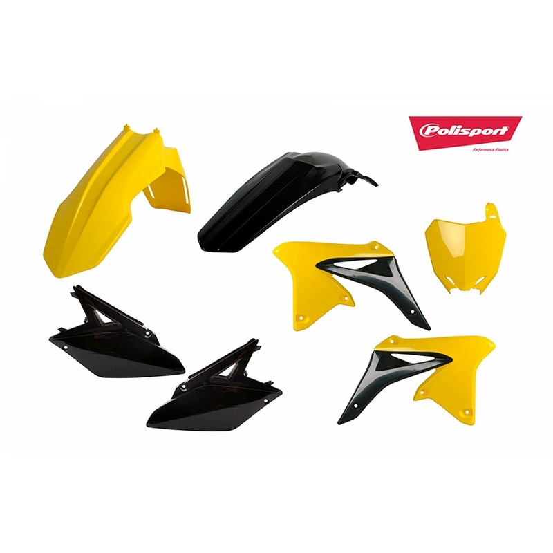 Kit plastiques POLISPORT jaune/noir Suzuki RM-Z250