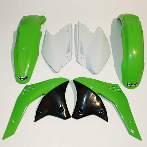 Kit plastique UFO couleur origine vert/blanc Kawasaki KX250F - 1087252001