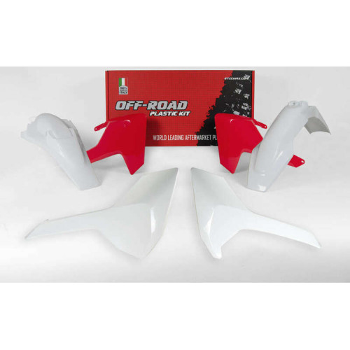 Kit plastique RACETECH vintage blanc/rouge Husqvarna - 1087959004