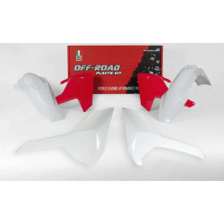 Kit plastique RACETECH vintage blanc/rouge Husqvarna