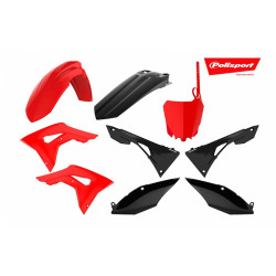 Kit plastiques POLISPORT rouge/noir Honda CRF250/450R - 1086091007