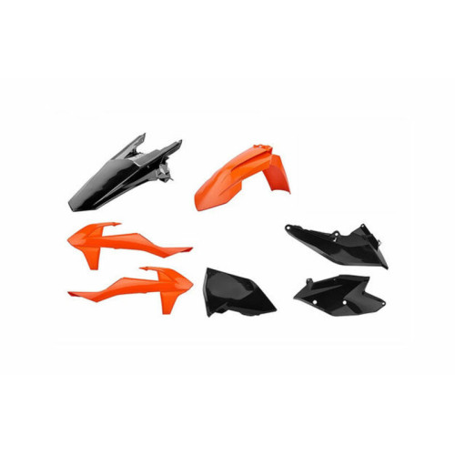 Kit plastique POLISPORT MX orange/noir KTM SX/SX-F