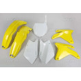 Kit plastique UFO couleur origine jaune/blanc Suzuki RM-Z450