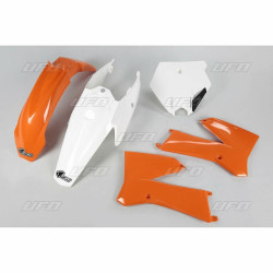 Kit plastique UFO couleur origine orange/blanc KTM SX85