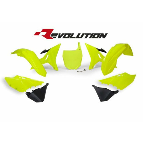 Kit plastiques RACETECH Revolution sans réservoir jaune/noir Yamaha