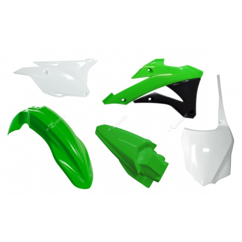 Kit plastique RACETECH couleur origine vert/blanc Kawasaki KX85 - 1087991001