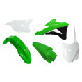 Kit plastique RACETECH couleur origine vert/blanc Kawasaki KX85