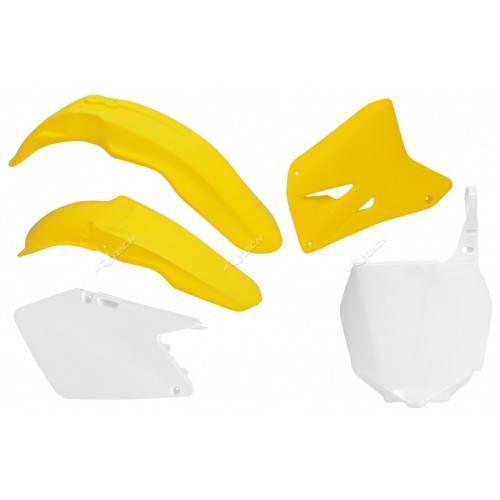 Kit plastique RACETECH couleur origine (2009) jaune/blanc Suzuki RM125/250 - 1088001001