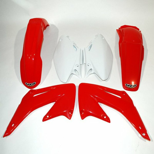 Kit plastique UFO couleur origine rouge/blanc Honda CR125R/250R - 1086937003