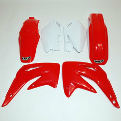 Kit plastique UFO couleur origine rouge/blanc Honda CR85R/RB - 1086944001