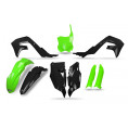 Kit plastiques UFO noir/vert fluo - Kawasaki