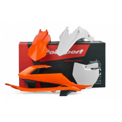 Kit plastique POLISPORT avec cache boîte à air/plaques latérales couleur origine (2016) KTM SX65 - 1057649