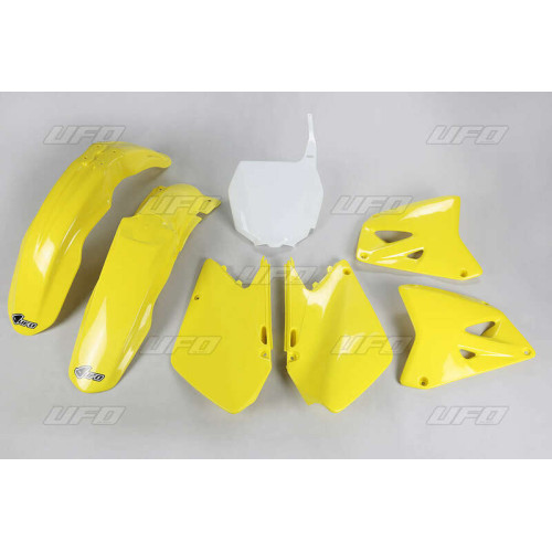 Kit plastique UFO couleur origine jaune/blanc Suzuki RM125/250 - 1087714001