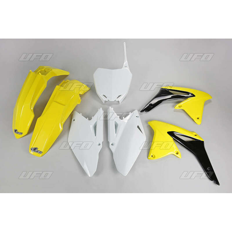 Kit plastique UFO couleur origine jaune/noir/blanc Suzuki RM-Z450