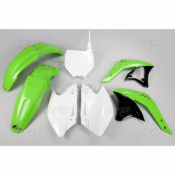 Kit plastique UFO couleur origine vert/blanc Kawasaki KX250F - 1087256001