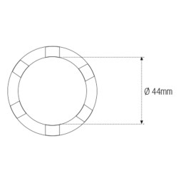 Douille à créneaux MOTION PRO Ø44mm 3/8''