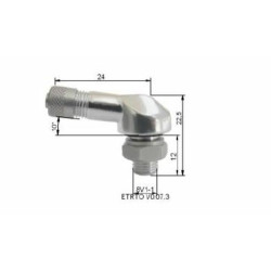 Valve pneumatique alu BIHR Ø8,5mm argent - 1052917