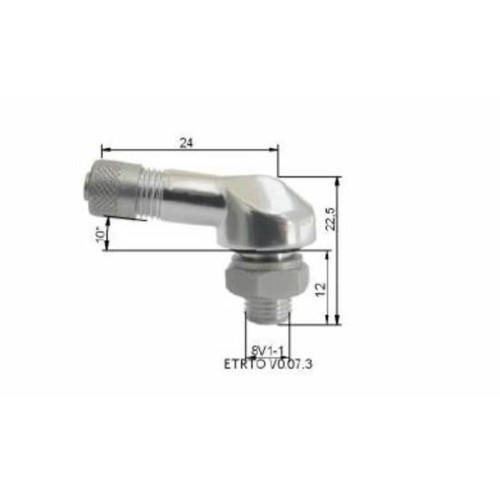 Valve pneumatique alu BIHR Ø8,5mm argent - 1052917