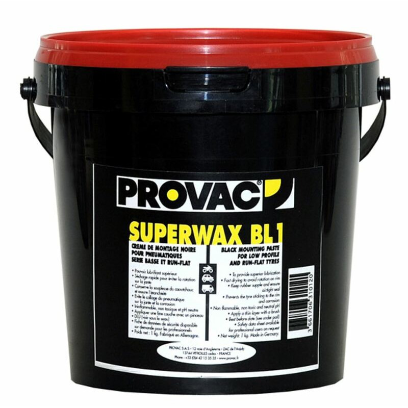 Crème de montage pneus PROVAC noir - 1kg