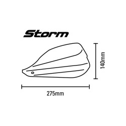 Kit protège mains BARKBUSTERS Storm point d'attache simple embout du guidon creux noir