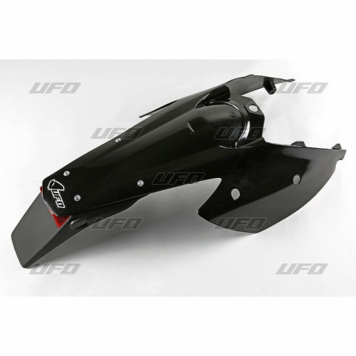 Garde-boue arrière + support de plaque avec feu UFO noir KTM EXC - 1087330002