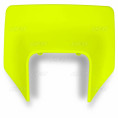 Plaque numéro frontale UFO Husqvarna jaune fluo